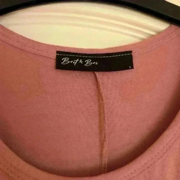 Basic pink short sleeve t shirt dress brit and  bri - Picture 3 of 9